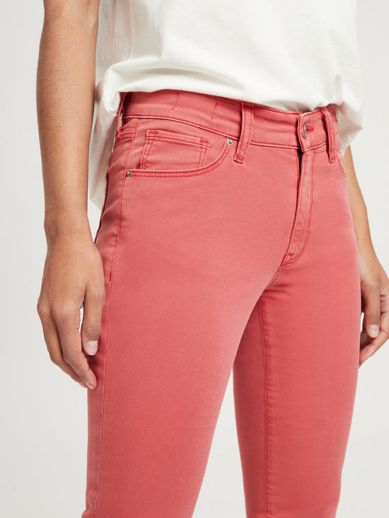 Anya women's jeans slim fit high waist vintage red