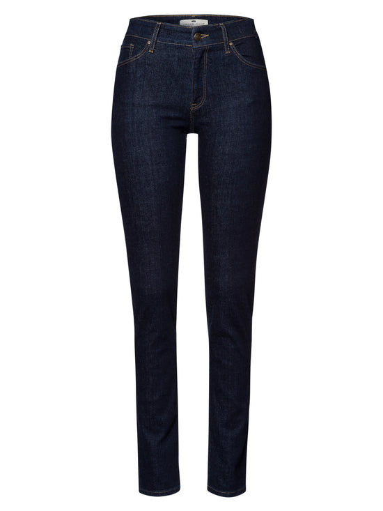 Anya women's jeans slim fit mid waist deep blue