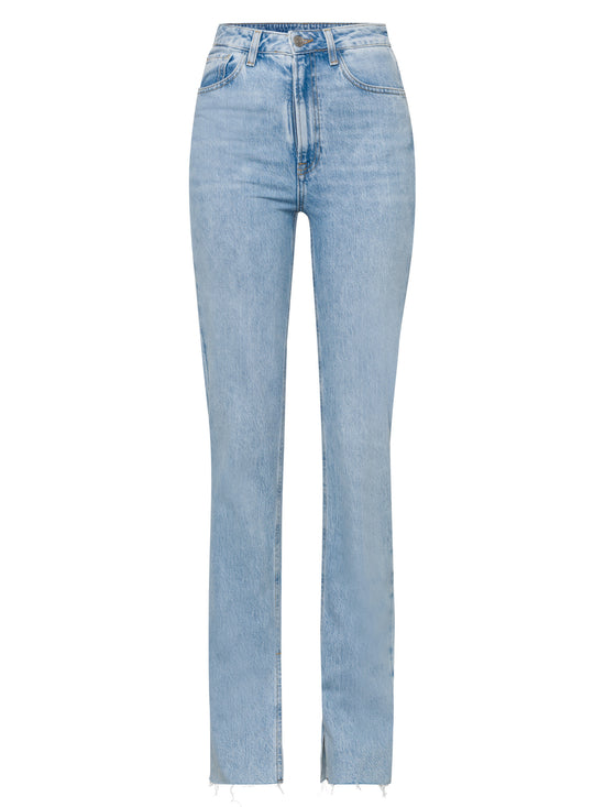 Women's jeans high waist flare leg light blue