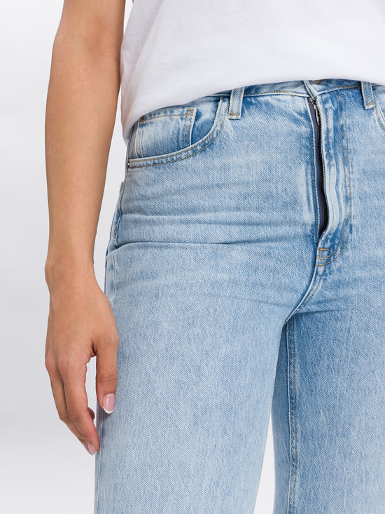 Women's jeans high waist flare leg light blue