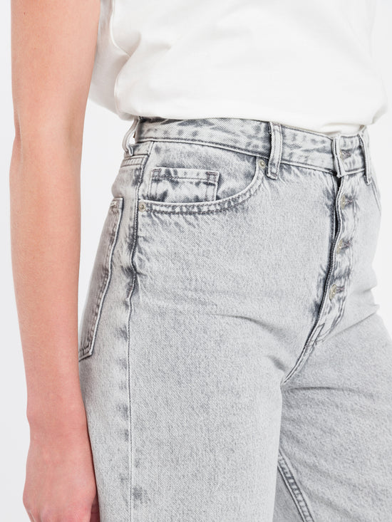 Women's jeans high waist flare leg grey