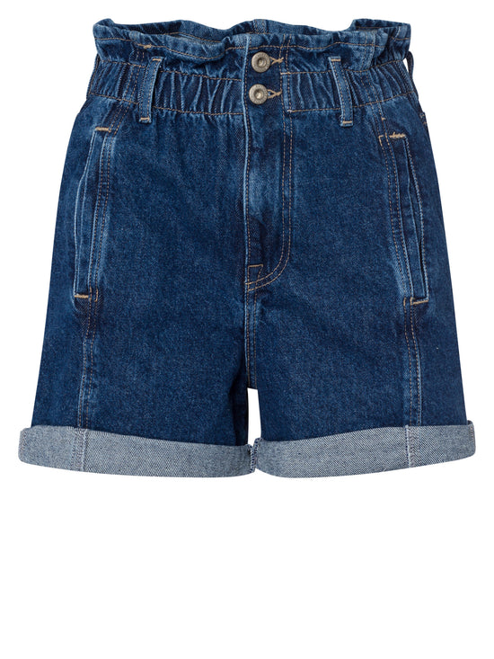 Damen Jeans-Shorts Baggy Fit blau