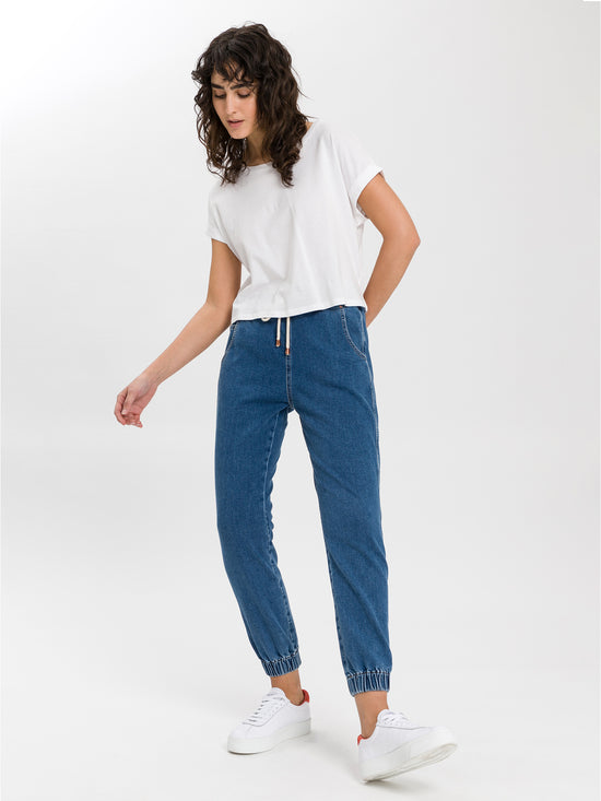 Women's jeans jogger fit blue