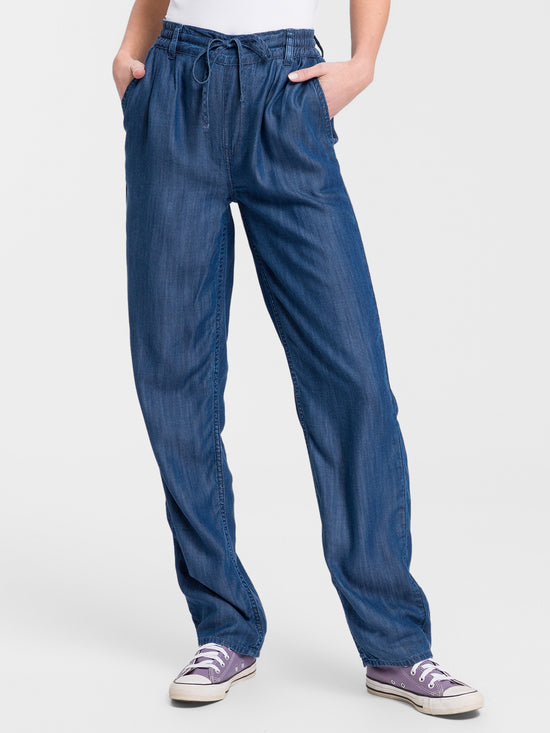 Damen Jeans Straight Fit dunkelblau