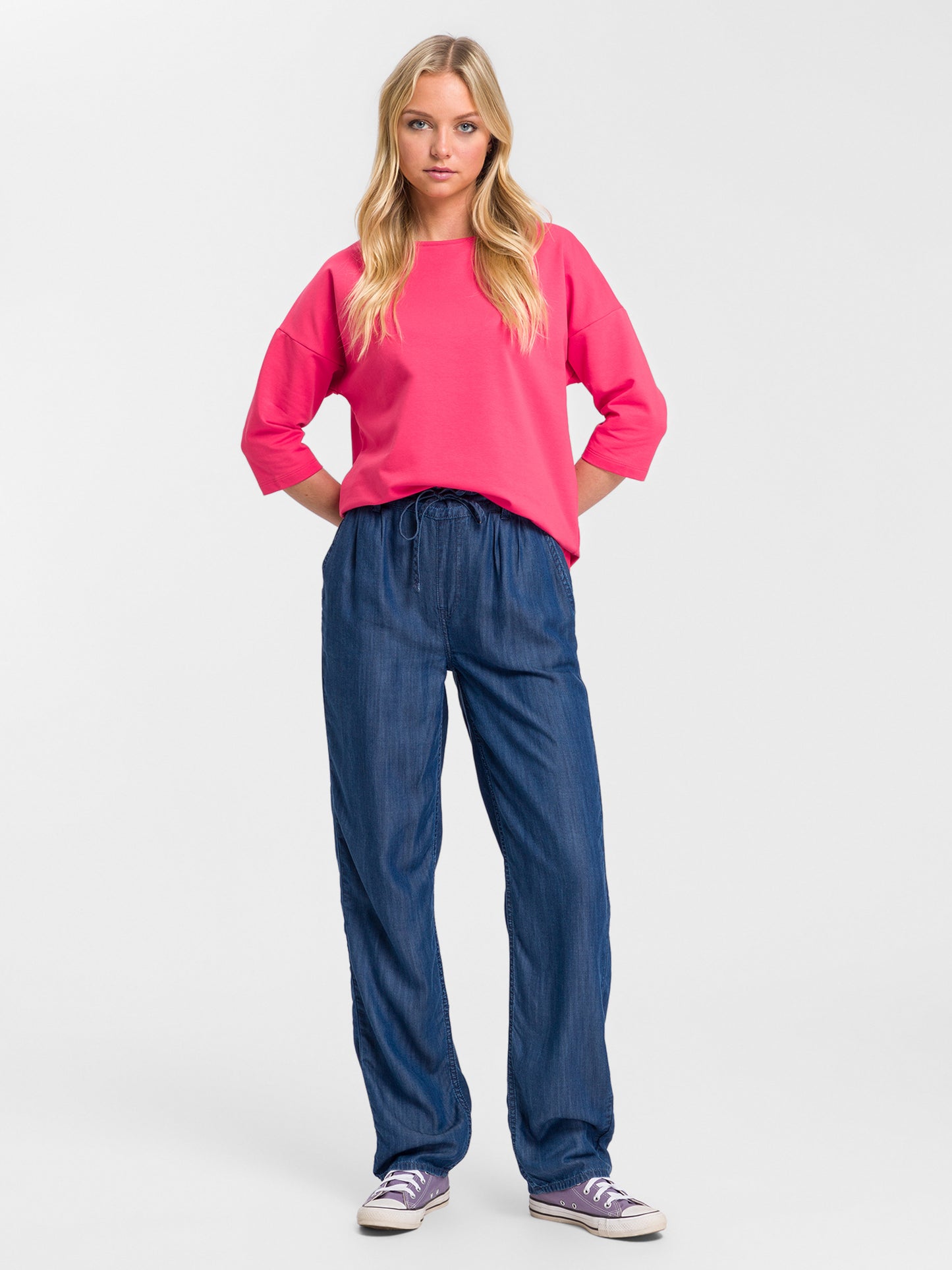 Damen Jeans Straight Fit dunkelblau