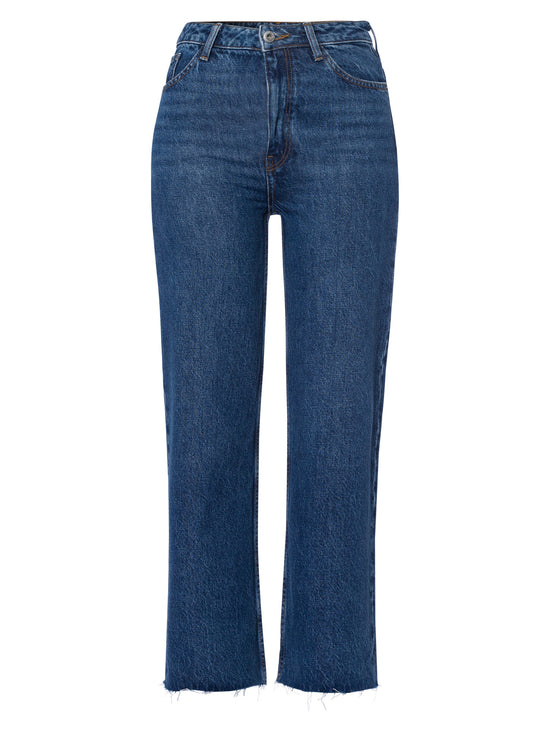 Women's Jeans High Waist Cropped Wide Leg blue