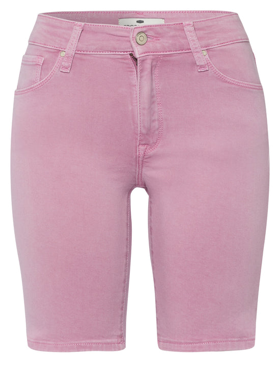 Damen Jeans Shorts Anya Slim Fit High Waist hell pink