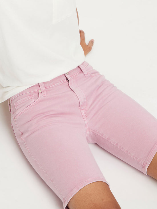 Damen Jeans Shorts Anya Slim Fit High Waist rosa