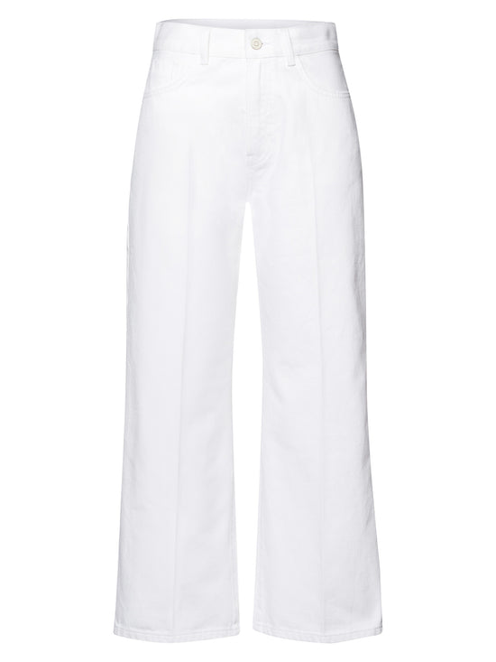 Wide Leg Women's Jeans Fit Mid Waist white