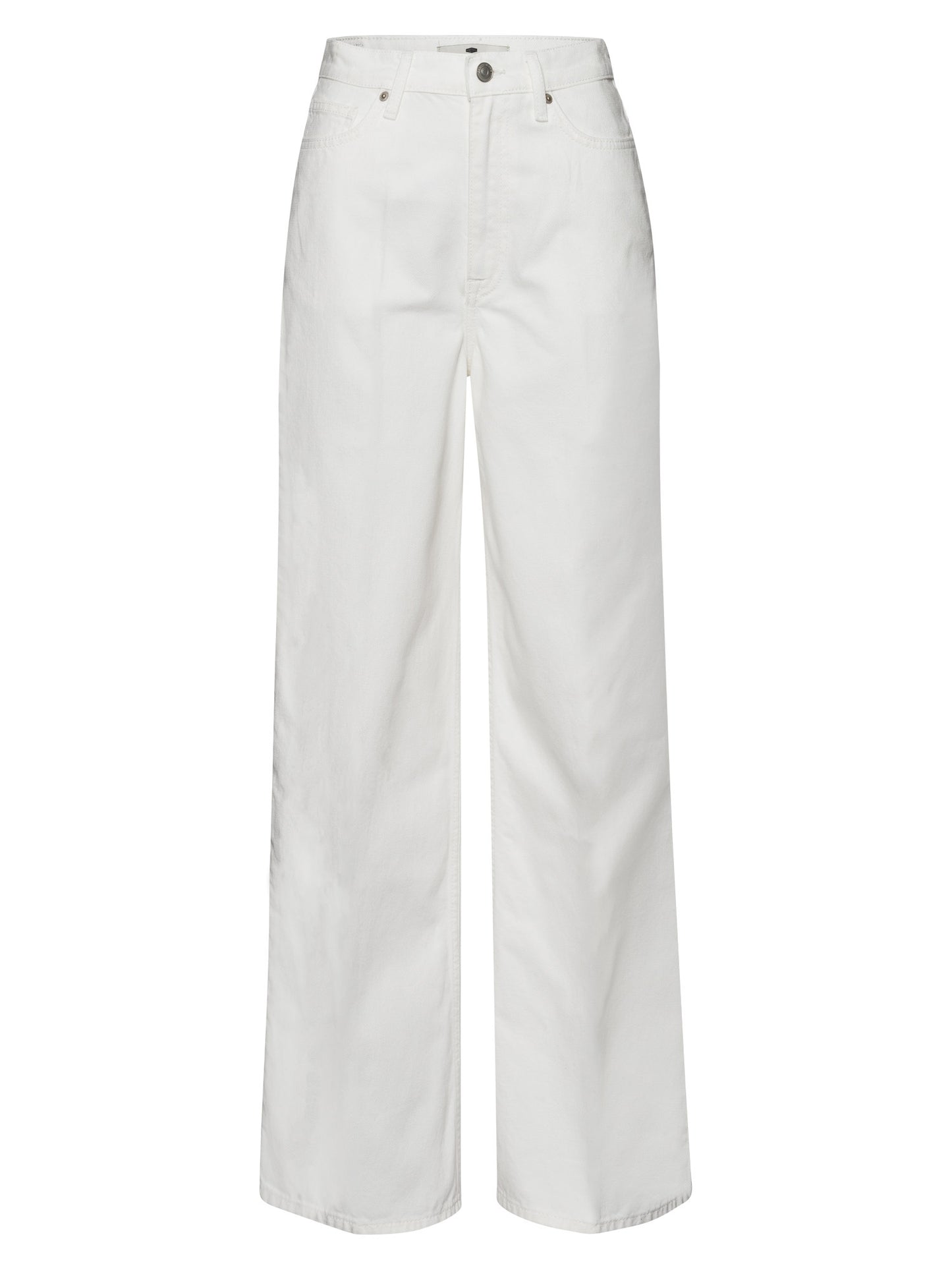 Wide Leg Women's Jeans Flare Fit Mid Waist white