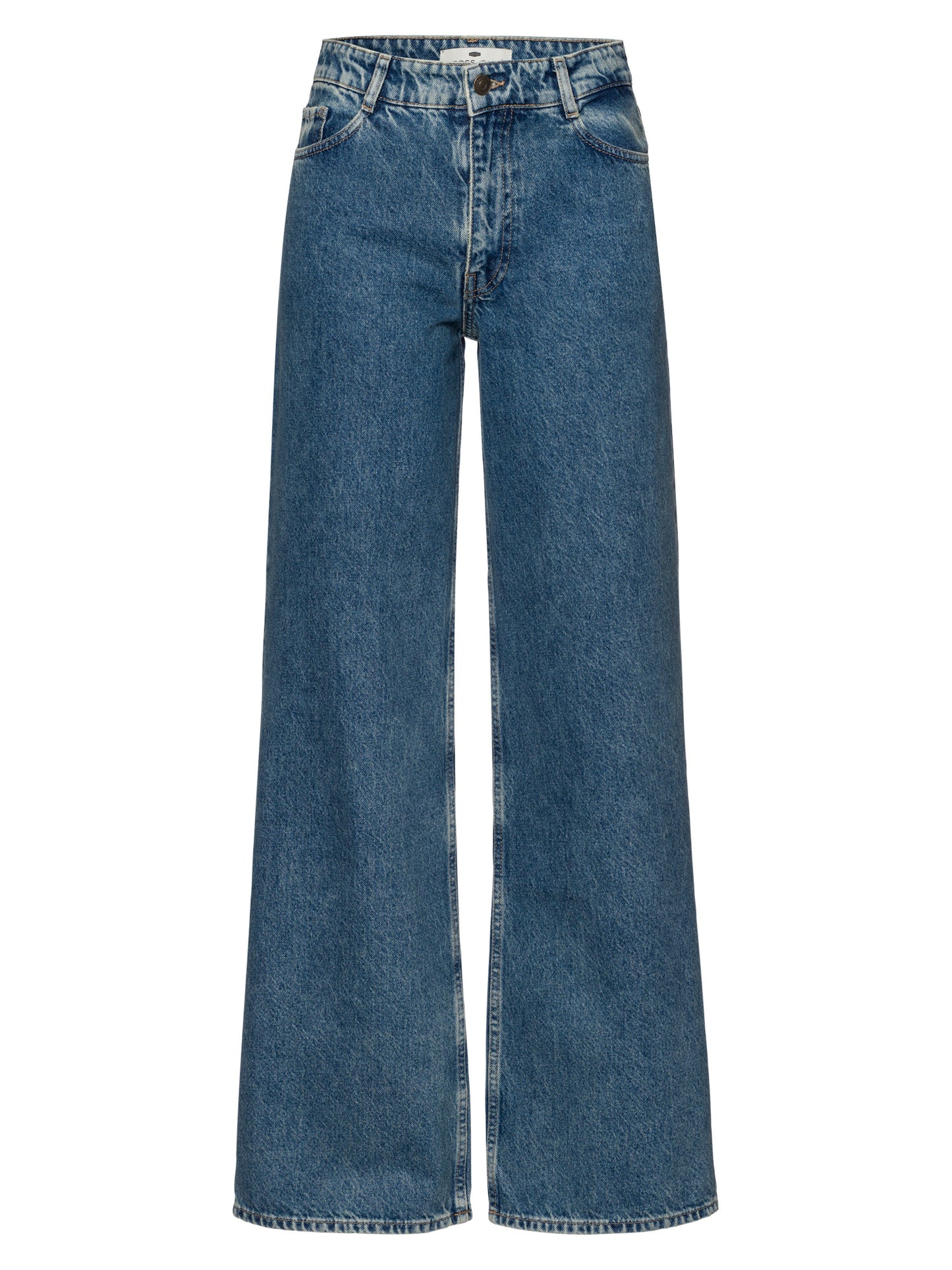 Women's Jeans Flare Fit Mid Waist dark medium blue